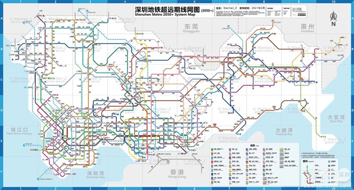深圳地铁超远期规划图