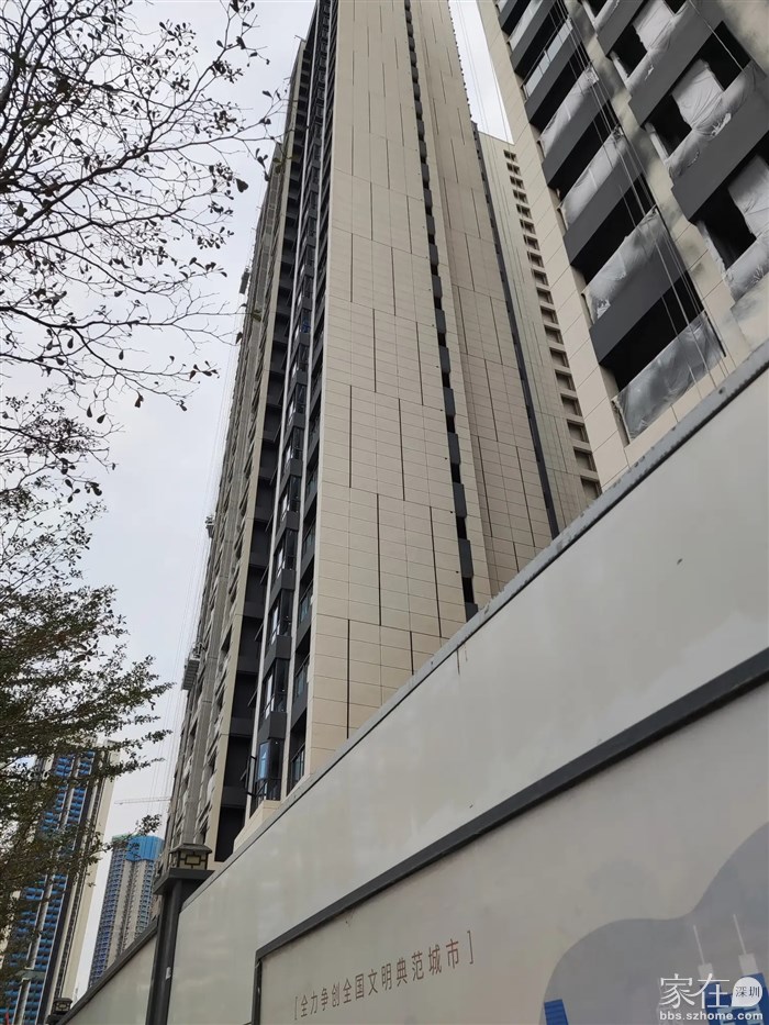 正在做外墙的薯田埔花园安居房