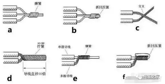同方向导线连接