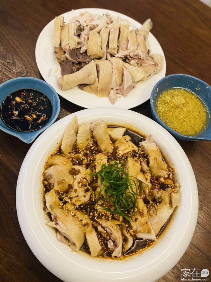 一鸡两吃，队友爱吃的白切鸡，女儿点的口水鸡