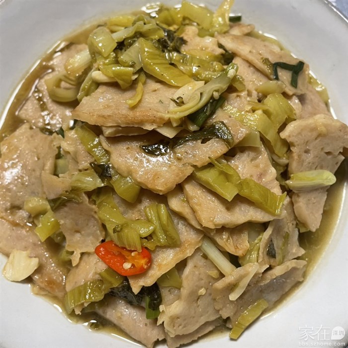 酸菜炒潮州猪肉饼