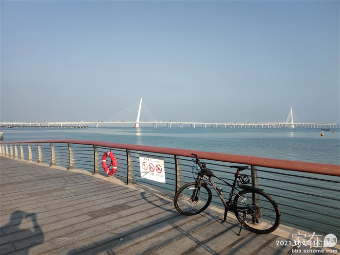 在深圳就骑行深圳湾