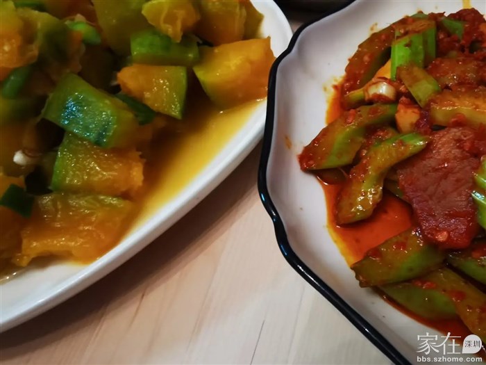 焖南瓜，贵州酸肉炒西芹