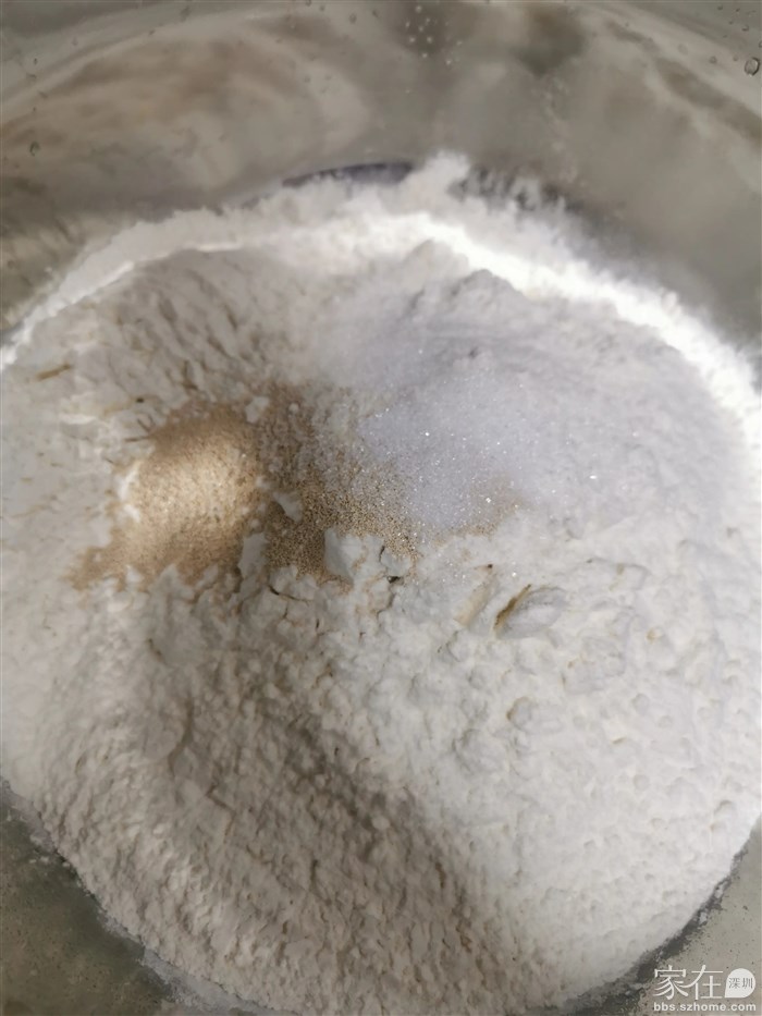 加了酵母和白糖