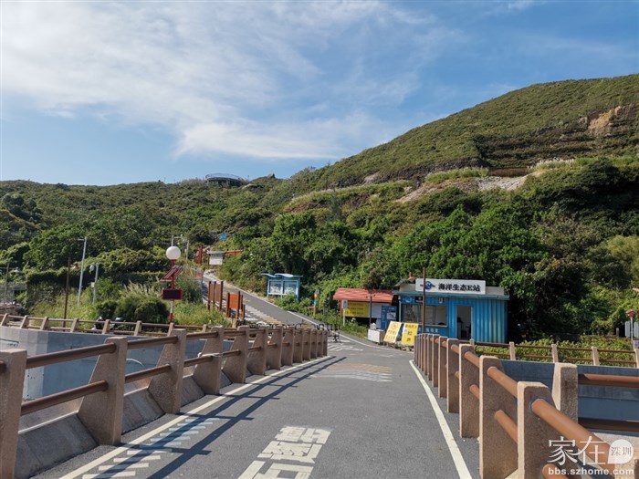 桥头就是东西涌穿越线，扫码火码进入，右转可往湿地公园