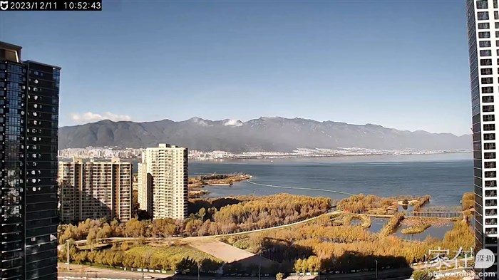 通过远程监控看到的此刻大理家窗外