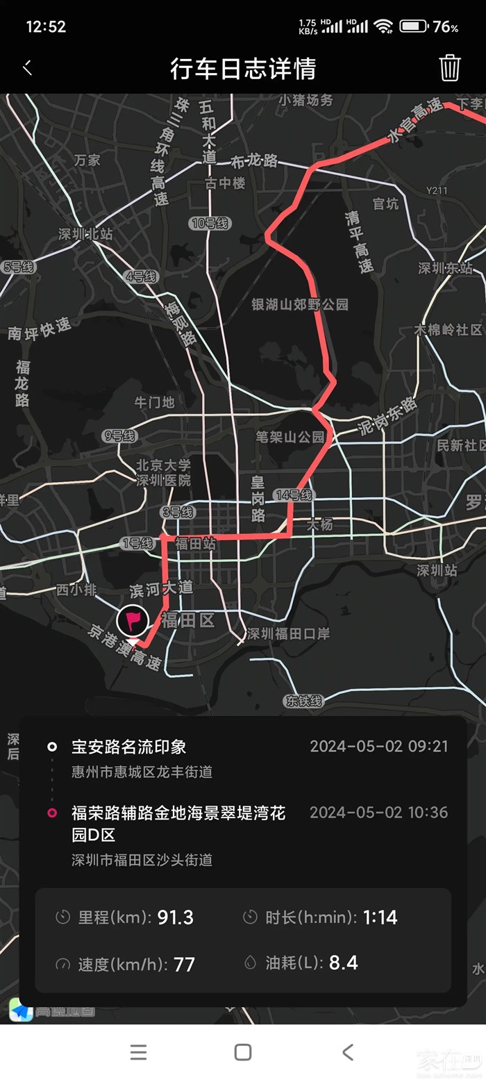 惠州返深现在都走板银通道转华富路、深南路、新洲路，这样走比继续走南坪转福龙路、香蜜湖路要顺的多。