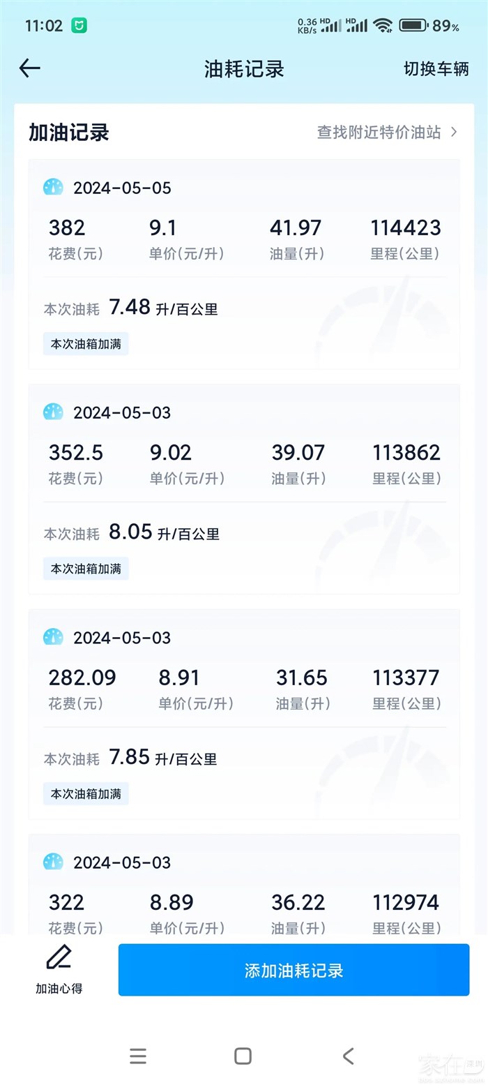 这箱油耗才7.48升