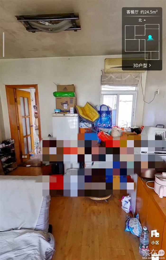 左边厨房门封掉，右侧开推拉门通厨房阳台