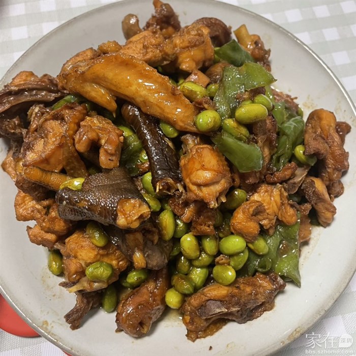 毛豆米烧鸡