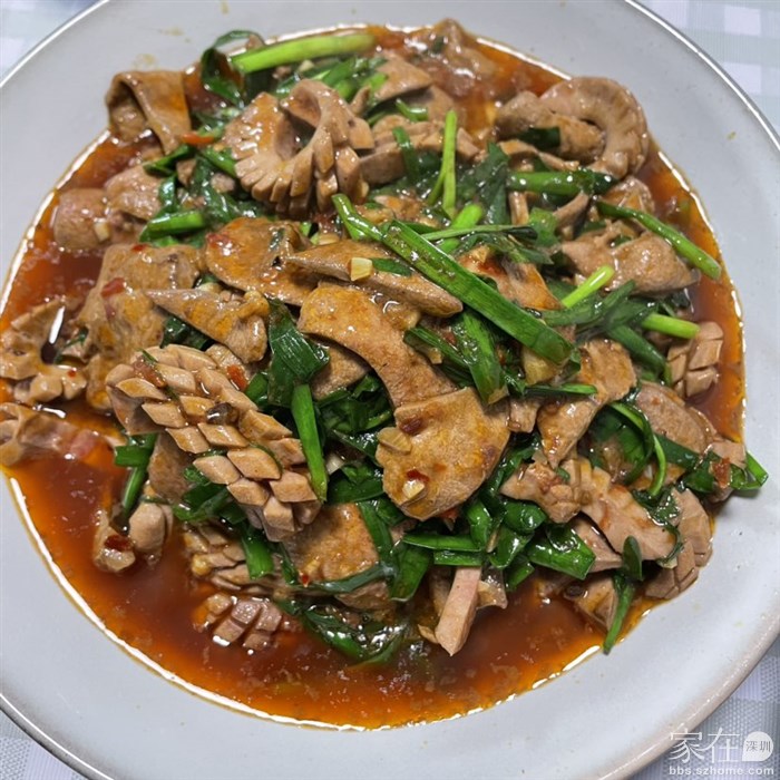 韭菜炒腰花猪肝