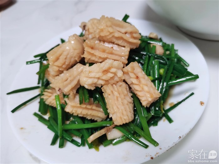 鱿鱼炒韭菜