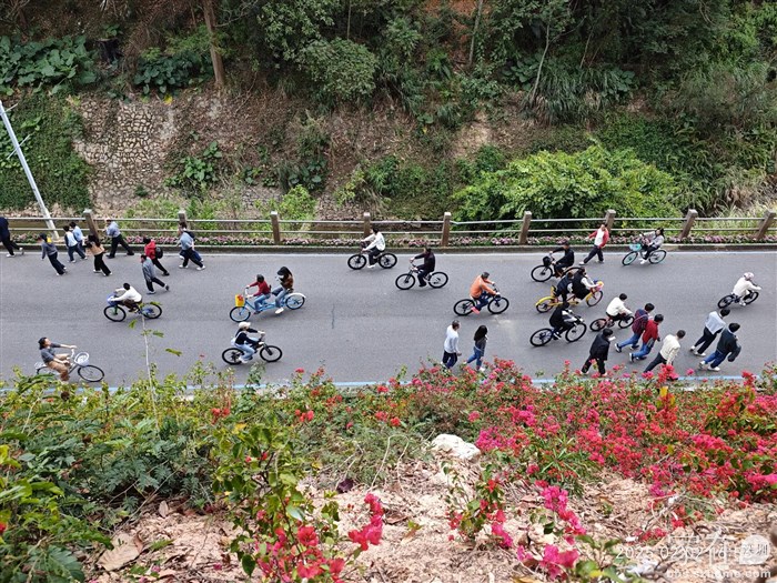 快5点了还很多游人骑单车进来