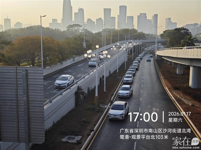 深圳的叔叔真好，节假日会开放滨海大道一侧让停车。